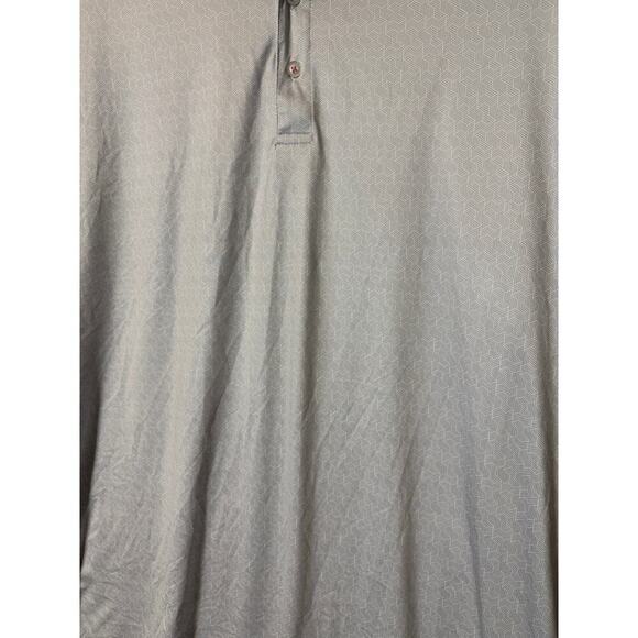 Tailor Byrd Golf Mens XXL Geometric Print Gray Performance Golf Polo - Picture 2 of 5